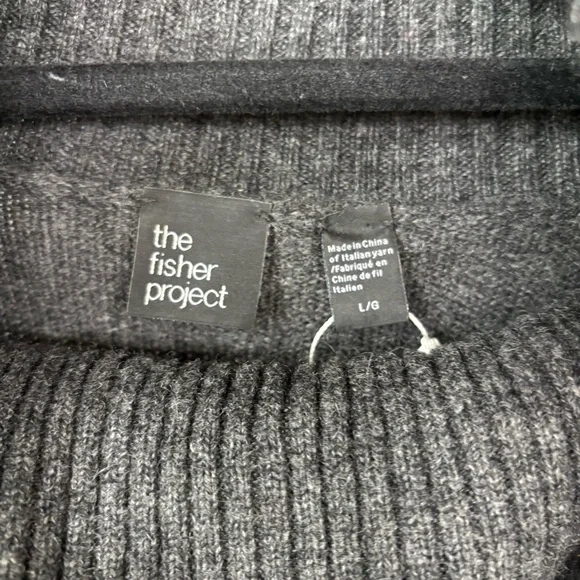 The Fisher Project Cashmere Midi Length Sweater Dress Size L NWOT - Picture 2 of 11